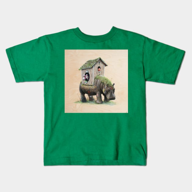 Hippopotame Kids T-Shirt by bpatterson82